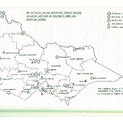 Map of Social Welfare Department country regions including location of children's homes and reception centres